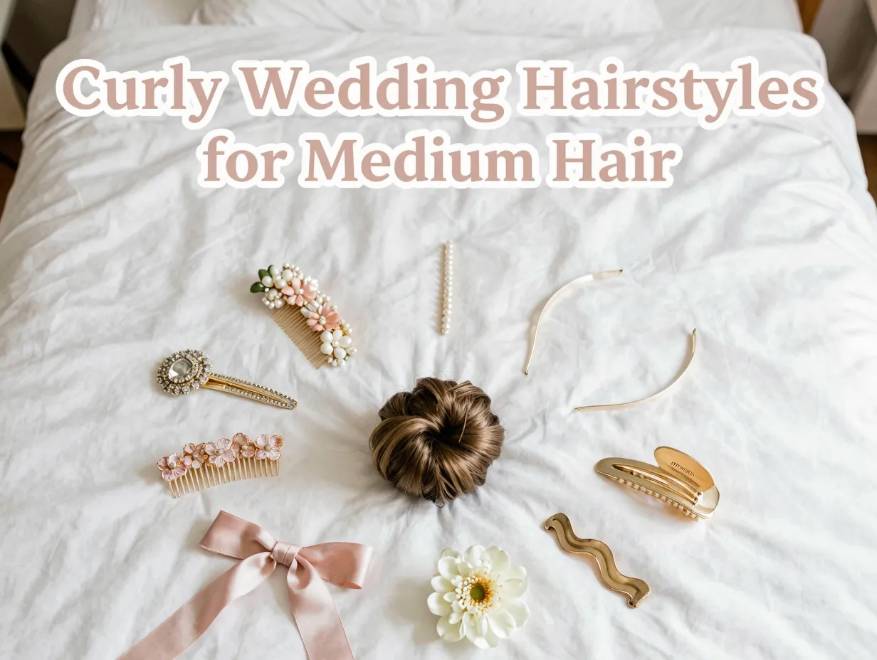 Pearl floral crystal headband satin background bridal accessories flatlay