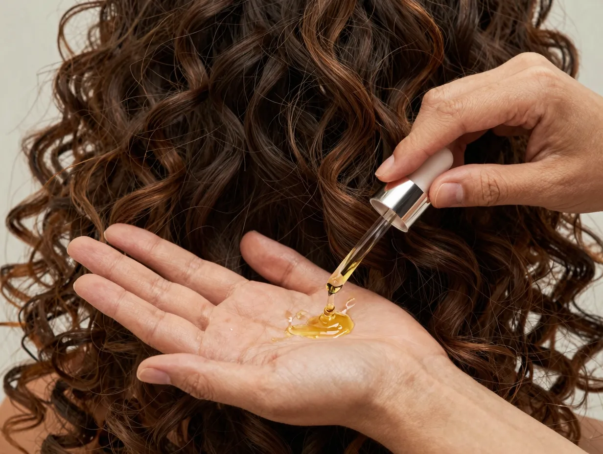 Lightweight hair oil argan jojoba marula sweet almond finish