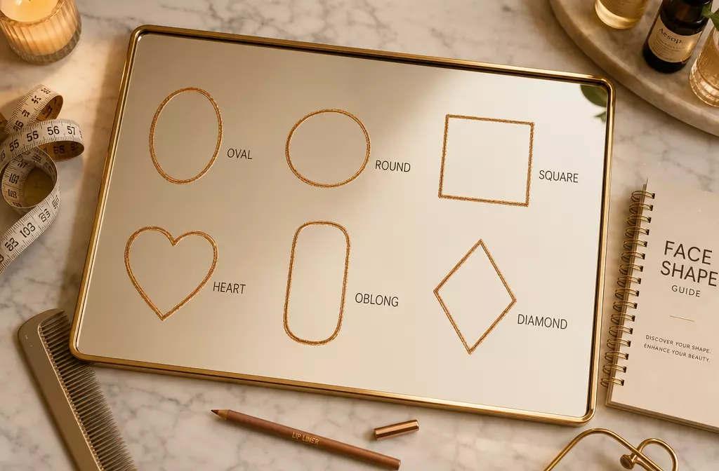 Face shape guide oval round square heart oblong diamond
