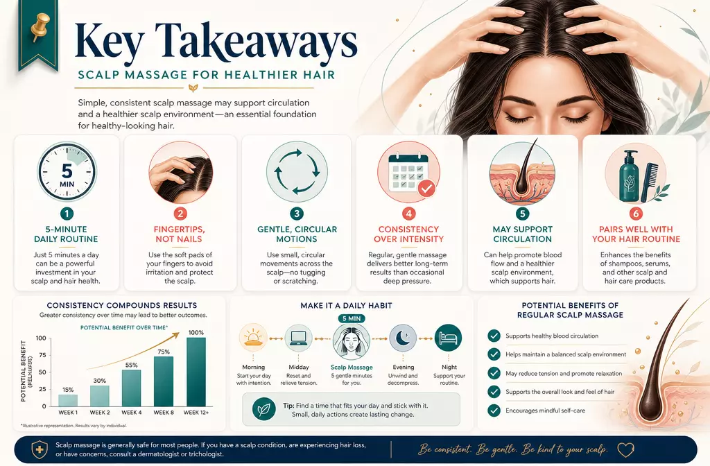 Scalp massage key takeaways hair growth 5 minute tutorial