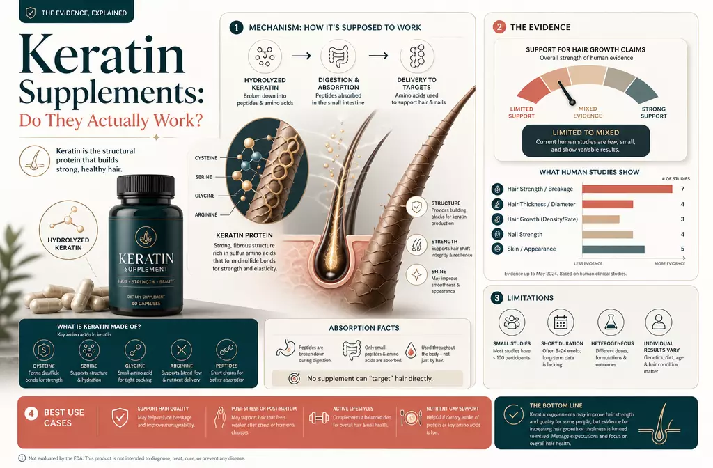 Keratin supplements for hair growth do they work infographic