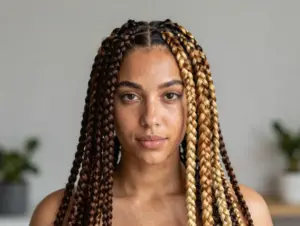 Read more about the article 9 Brown Skunk Stripe Braids to Add Edge to Your Natural Hair
