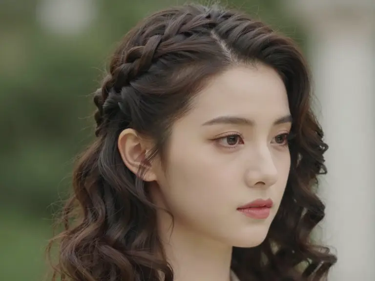 Featured Elegant Crown Braid Framing Face With Romantic Curls Out