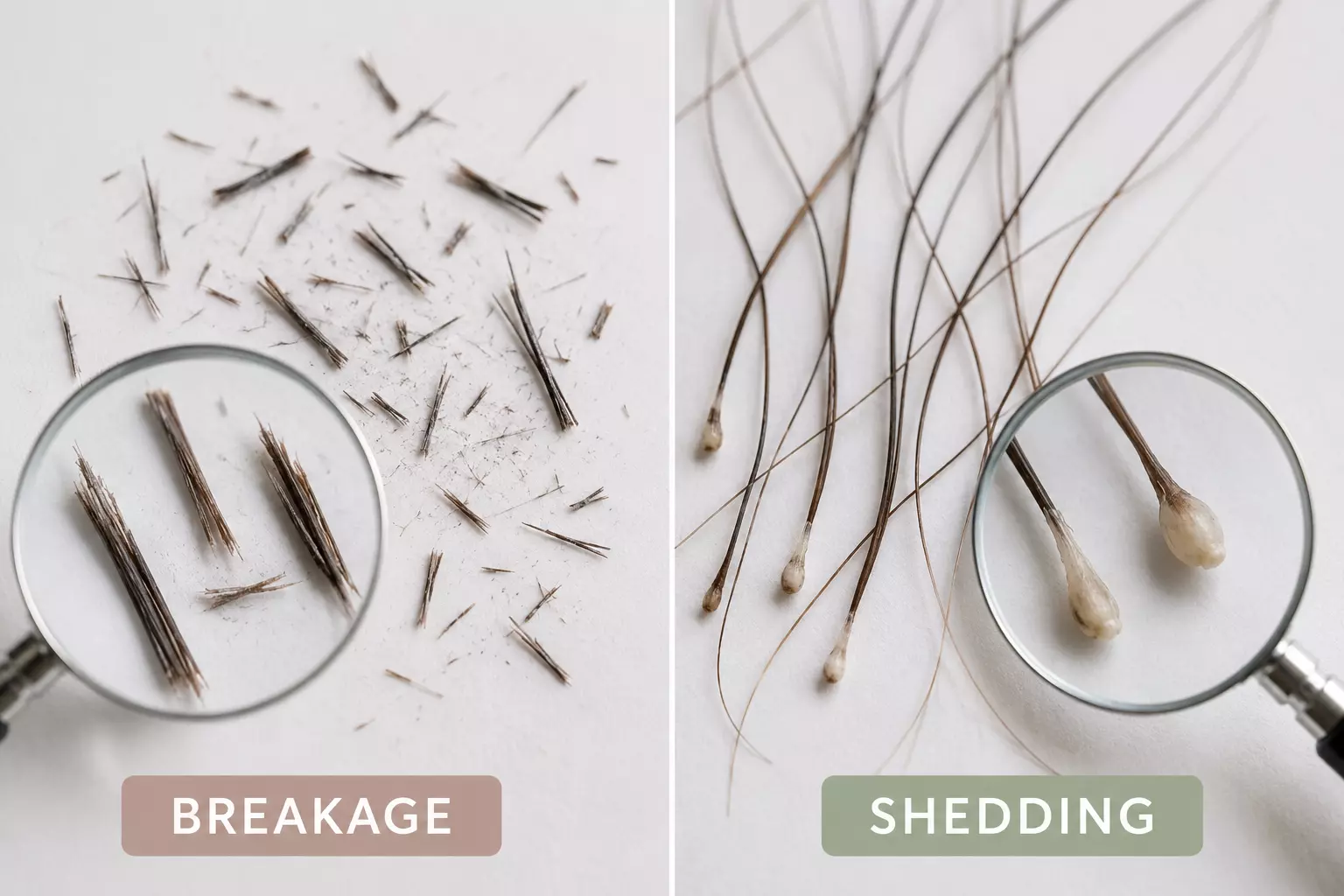 Read more about the article How to Identify and Treat Hair Breakage vs. Hair Shedding