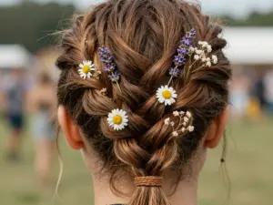 Read more about the article 8 Gorgeous Braided Hairstyles Enhanced with Flower Hair Clips