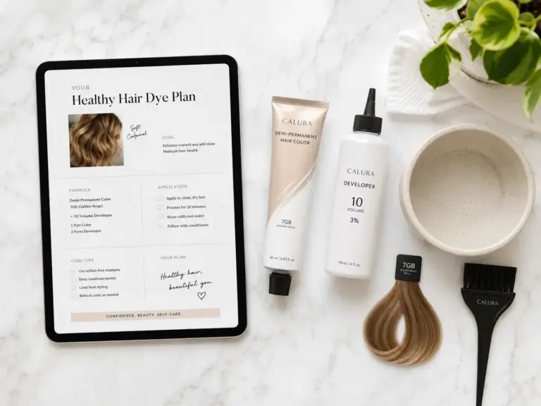 Featured Personalized Dye Plan Tablet Hair Swatch Tools Materials
